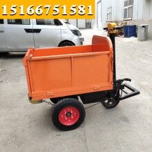 省時省人工！電動手推式工程翻斗車 手推車工地水泥砂漿運輸車